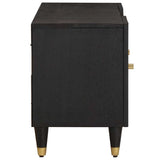 TV Cabinet with Shelf Black 105 x 33 x 46 cm Solid Mango Wood 4018808