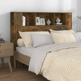 Headboard Cabinet Smoked oak Engineered wood 140x18.5x104.5 cm 817270