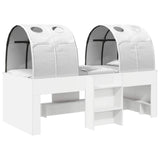 Bed with Tunnel 4 pcs White Engineered Wood 3423563