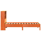 Bookcase Bed without Mattress Wax Brown 90x200 cm Solid Wood Pine 3322881