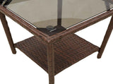 Outdoor Sofa Set with Cushion 2 pcs Brown and Red Poly Rattan 4103878