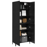 Highboard 2 pcs Black Oak Engineered Wood 3394571