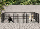 Outdoor Dog Kennel Steel 5.63 m 3124599