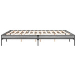 ZNTS Bed Frame Grey Sonoma 180x200 cm Super King Engineered Wood and Metal 845004