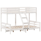 Bunk Bed without Mattress 80x200/120x200 cm White Solid Wood 3207162