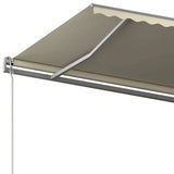 Freestanding Manual Retractable Awning 600x300 cm Cream 3069797