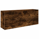 Bathroom Wall Cabinet Smoked Oak 100x25x40 cm Engineered Wood 860107