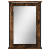 ZNTS Bathroom Mirror Cabinet Smoked Oak 42x12x60 cm Engineered Wood 842433