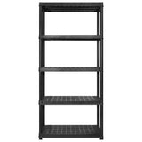 Storage Shelf 5-Tier Black 274.5x45.7x185 cm Plastic 3059858