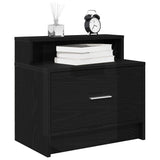 Bedside Cabinets with Drawer 2 pcs Black Oak 51x31x47 cm 858671