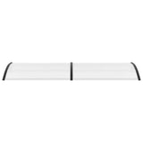 Door Canopy Black and Transparent 144817