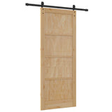 Sliding Door Natural 86 x 211 cm Solid Pine Wood 3445439