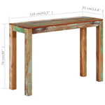 ZNTS Console Table 110x35x76 cm Solid Reclaimed Wood 337271