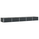 Planter Anthracite 480 x 100 x 45 cm Galvanised Steel 42018225