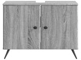 Bathroom Sink Cabinet BREDA Grey Sonoma 59.5 x 31.5x 59 cm 897451