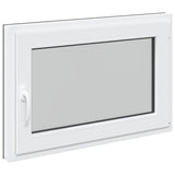 Basement Window RISOR 90 x 60 cm PVC and Glass Anthracite 42047329