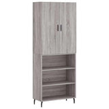 Highboard Grey Sonoma 69.5x34x180 cm Engineered Wood 3196089