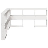 Bookcase Headboard L-Shaped White 140 cm Solid Wood Pine 859281