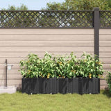 Garden Planter 4 pcs Black 160 x 40 x 37.5 cm PP 42002847