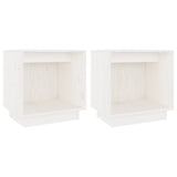Bedside Cabinets 2 pcs White 40x30x40 cm Solid Wood Pine 813338