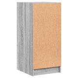 Side Cabinet with Glass Doors Grey Sonoma 35x37x75.5 cm 836404