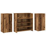 Reception Desk Old Wood 200x50x103.5 cm Engineered Wood 3324185