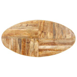 321675 Dining Table Oval 200x100x75 cm Rough Mango Wood