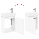 Bathroom Vanity Unit with Tap White 45.5 x 22.5 x 84 cm 889471