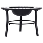 Mosaic Fire Pit Black and White 68cm Ceramic 46721