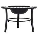 Mosaic Fire Pit Black and White 68cm Ceramic 46721