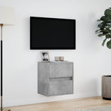 ZNTS TV Wall Cabinet with LED Lights Concrete Grey 41x31x45 cm 852277