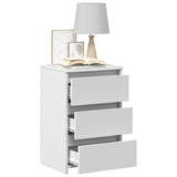 Bed Cabinets 2 pcs White 40x35x62.5 cm Engineered Wood 806212