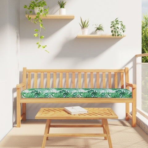 ZNTS Pallet Cushion for Bench Leaf Pattern 200x40x8 cm Oxford Fabric 42001686