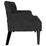 Chesterfield Bench Black 112 x 65.5 x 75 cm Velvet 42019291
