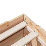Bed Frame No Mattress Stackable 100x200 cm Solid Wood 859199