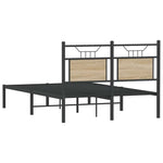Bed Frame without Mattress Sonoma Oak 120x200 cm Engineered Wood 4106790