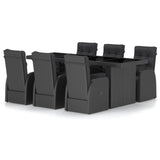Garden Dining Set Black 3095272