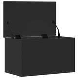 Storage Box Black 60x35x35 cm Engineered Wood 840675