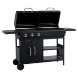 Gas Charcoal Combo Grill with 3 Burners 47388