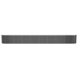 Garden Raised Bed Galvanised Steel 332x40x36 cm Anthracite 318886