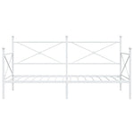 Day Bed without Mattress White 100x200 cm Steel 4104684