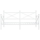 Day Bed without Mattress White 100x200 cm Steel 4104684
