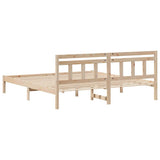 Bed Frame Brown 180 x 200 cm Solid Pine Wood 872362