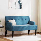 Chesterfield Bench Blue 112 x 65.5 x 75 cm Velvet 42019294