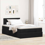 Ottoman Bed with Mattress & LEDs Black 120x200cm Velvet 3312616