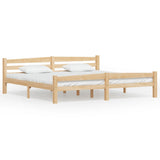 Bed Frame without Mattress Solid Pinewood 200x200 cm 322067