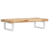 Basin Shelf Wall Mounted Steel and Solid Wood Acacia 3302696