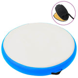 Inflatable Gymnastic Mat with Pump 100x100x10 cm PVC Blue 92704