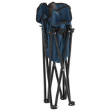 Camping Chairs with Pocket Foldable 2 pcs Blue 366547