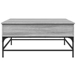 ZNTS Coffee Table Grey Sonoma 95x95x45 cm Engineered Wood and Metal 3217067